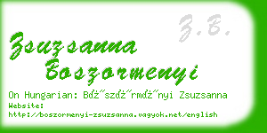 zsuzsanna boszormenyi business card